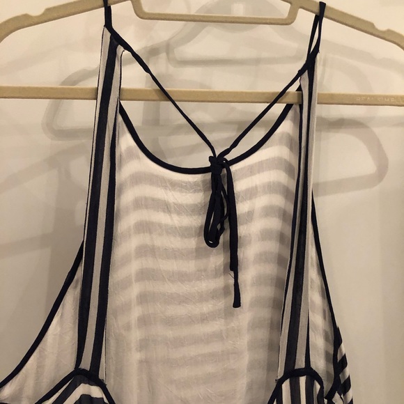 Urban Outfitters Navy and White Striped Dress - Picture 3 of 5